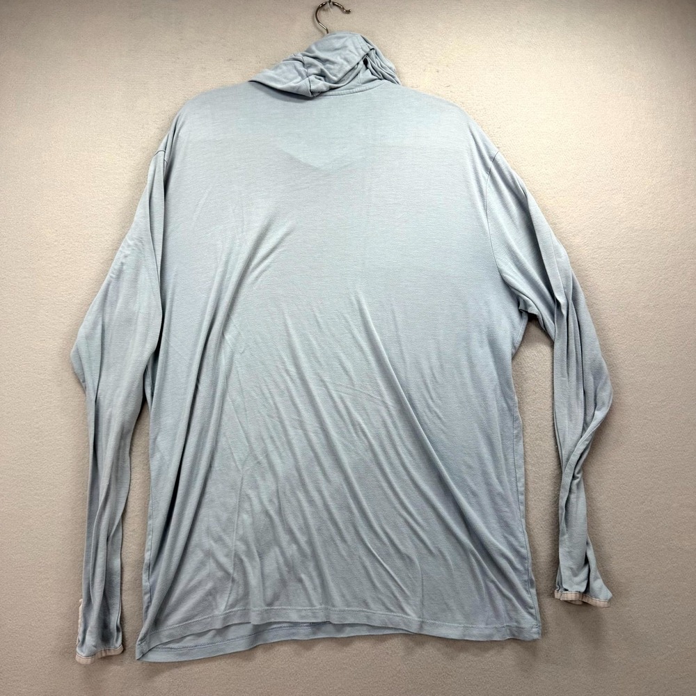 Free Fly Bamboo Shade Hooded Shirt Men 3XL Blue Lightweight Long Sleeve Pullover - Picture 4 of 10
